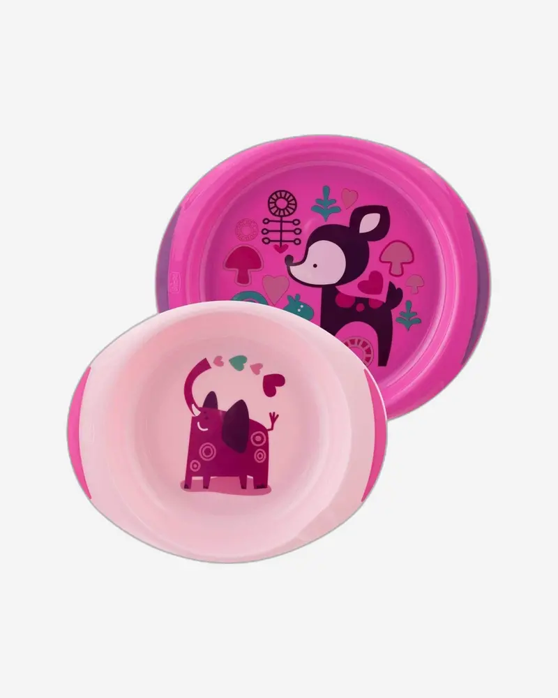 12-Month+ Pink Dish Set For Toddler Mealtimes 1