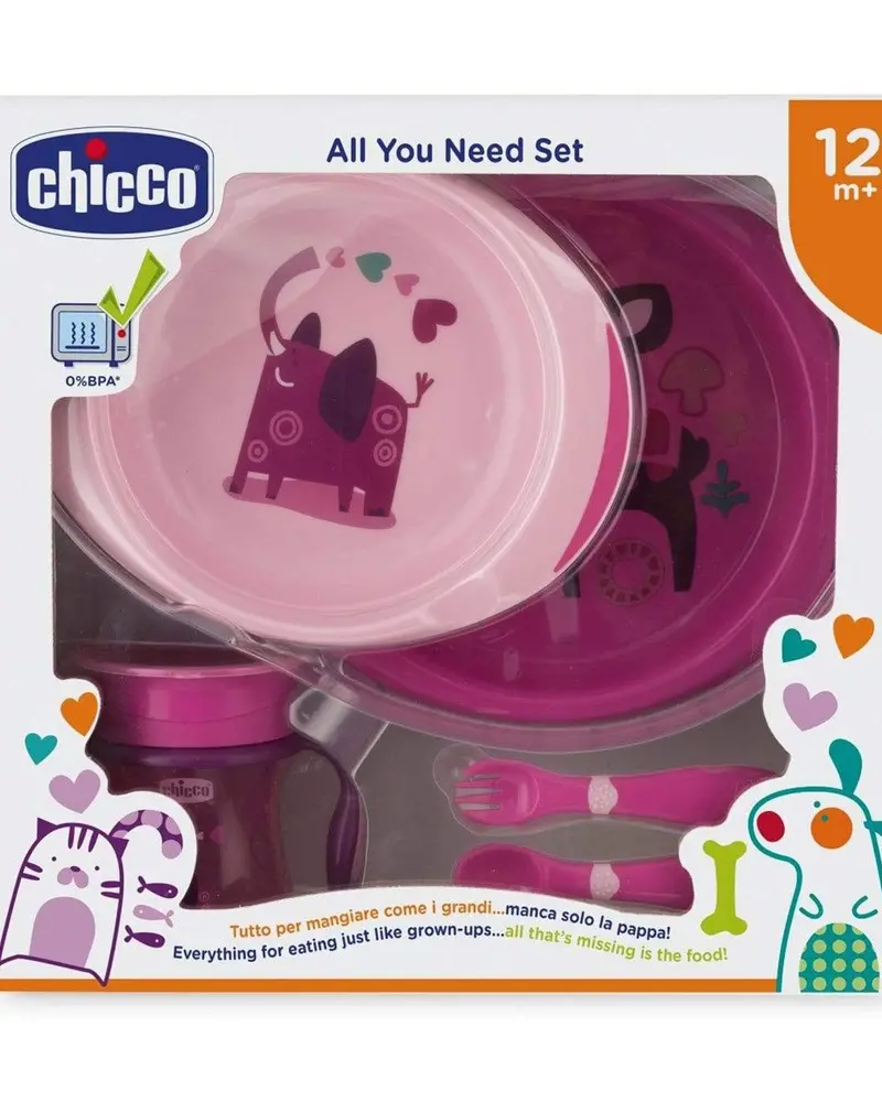 12-Month+ Pink Weaning Mealtime Set 1