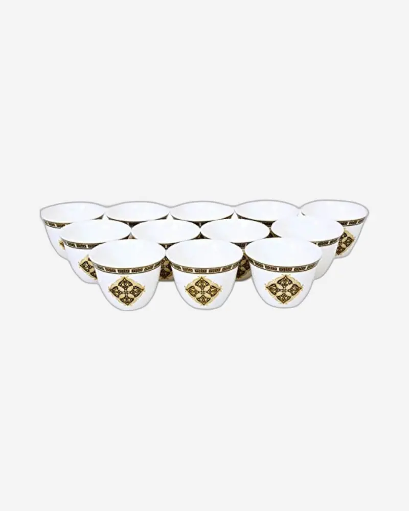 12-Piece Mini Cawa Cups (70Ml) In Bone China – Delicate Espresso, Tea, Or Turkish Coffee Serveware 1