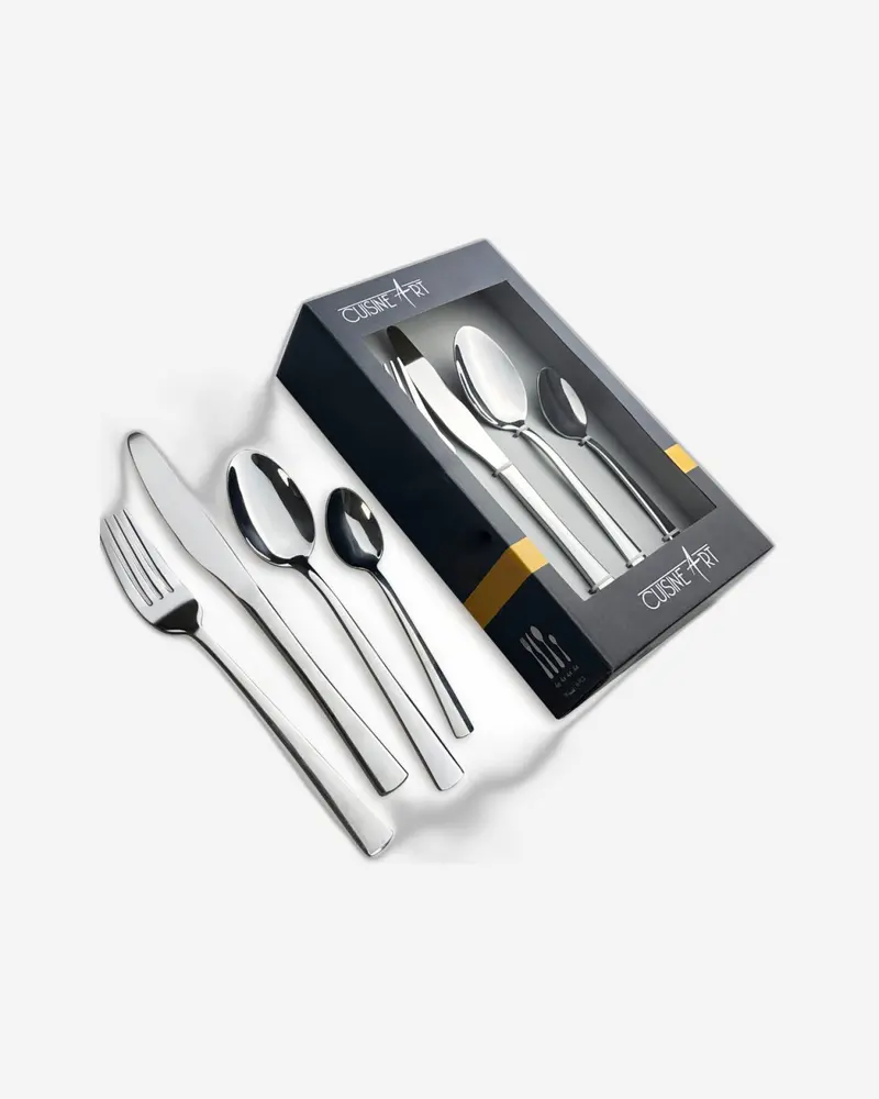 16-Piece Chole Stainless Steel Cutlery Set – Sleek Silver Finish 1