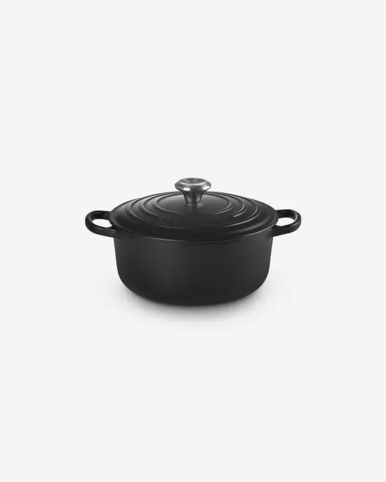 20Cm Satin-Black Round French Oven 1