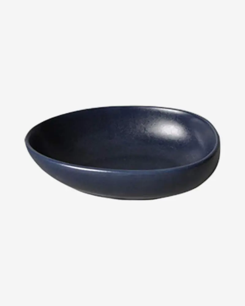 21Cm Matte Dark Blue Soup Plate – Modern, Chip-Resistant Ceramic 1