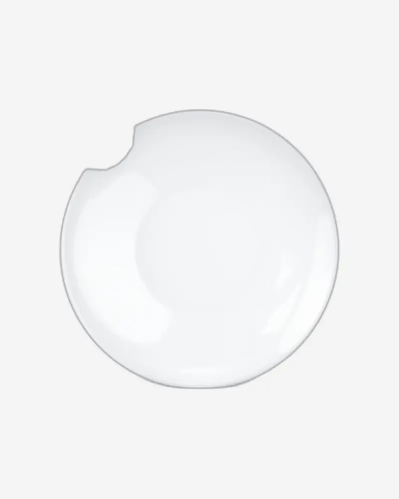 58 Products Set Of 2 Deep Dinner Plates (24Cm) – Bite-Embellished, White 1
