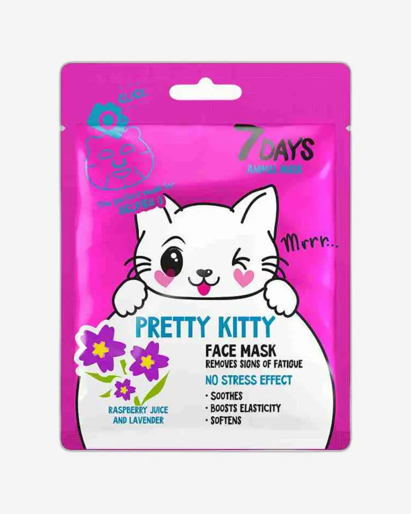7Days Pretty Kitty Face Mask – Brightening & Nourishing Sheet Mask 1