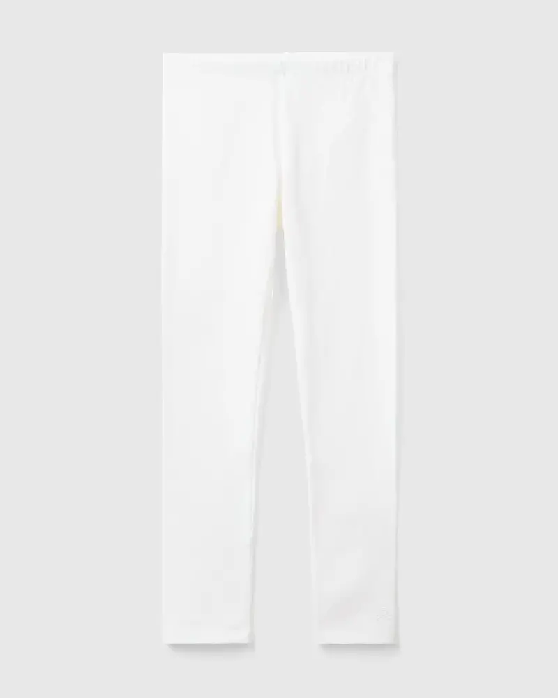 Athleisure Stretch Cotton Leggings With Minimalist Logo 1