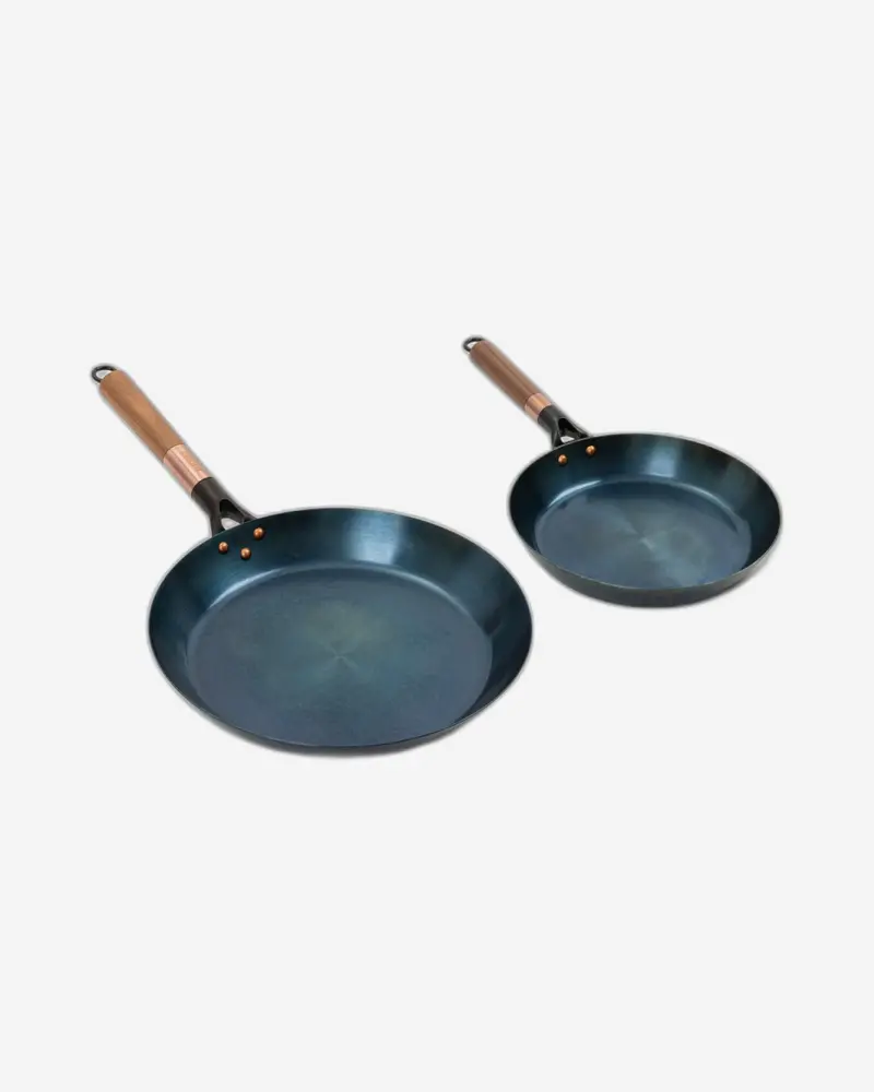 Barebones 12-Inch Blue Carbon Steel Skillet – Handcrafted Cookware 1