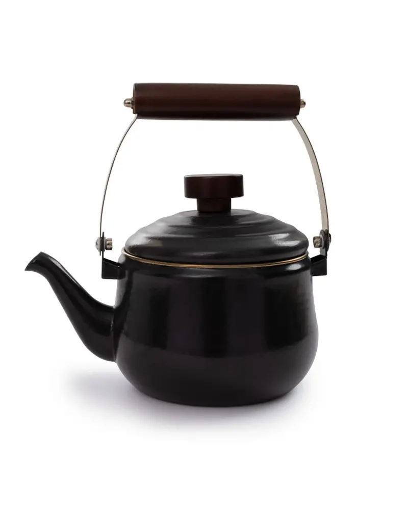 Barebones Charcoal Enamel Teapot 1