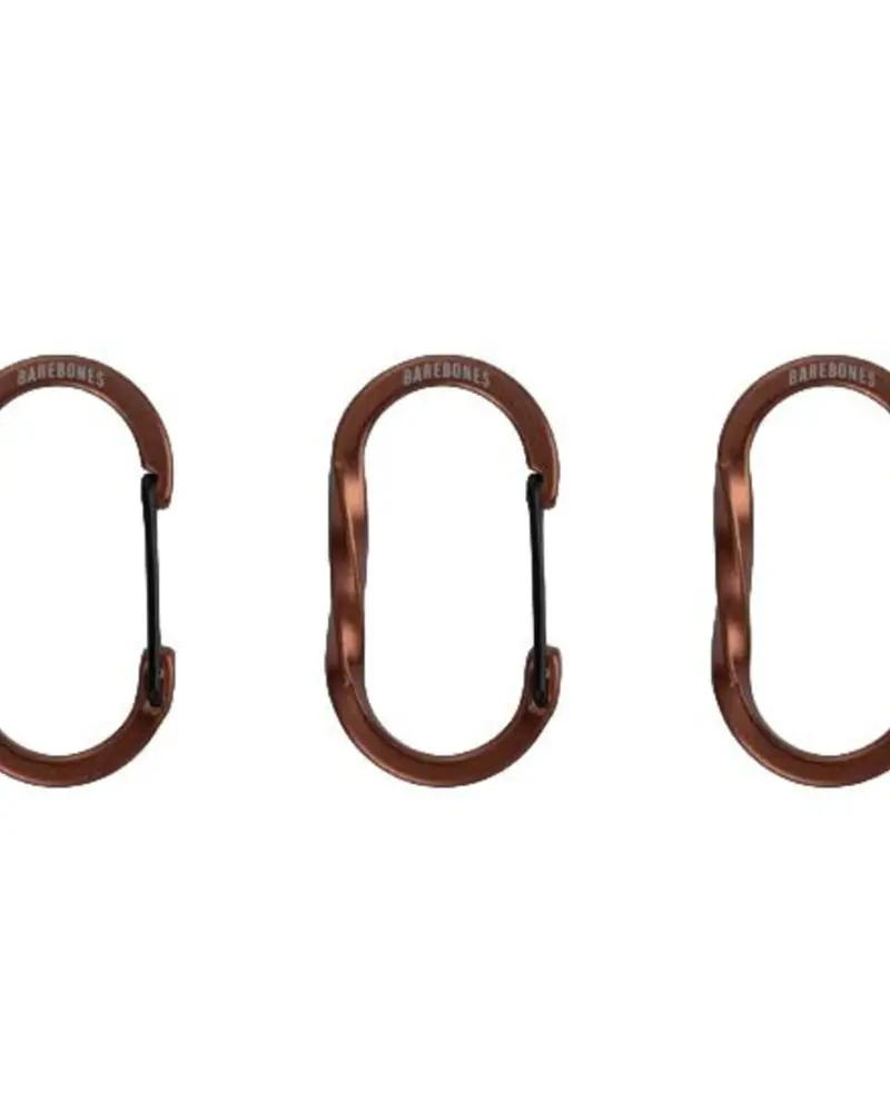 Barebones Copper Small Wiregate Carabiner Set (3-Pack) 1