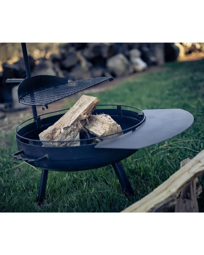 Barebones Cowboy Fire Pit Side Table – Compact 23-Inch Utility Table 1