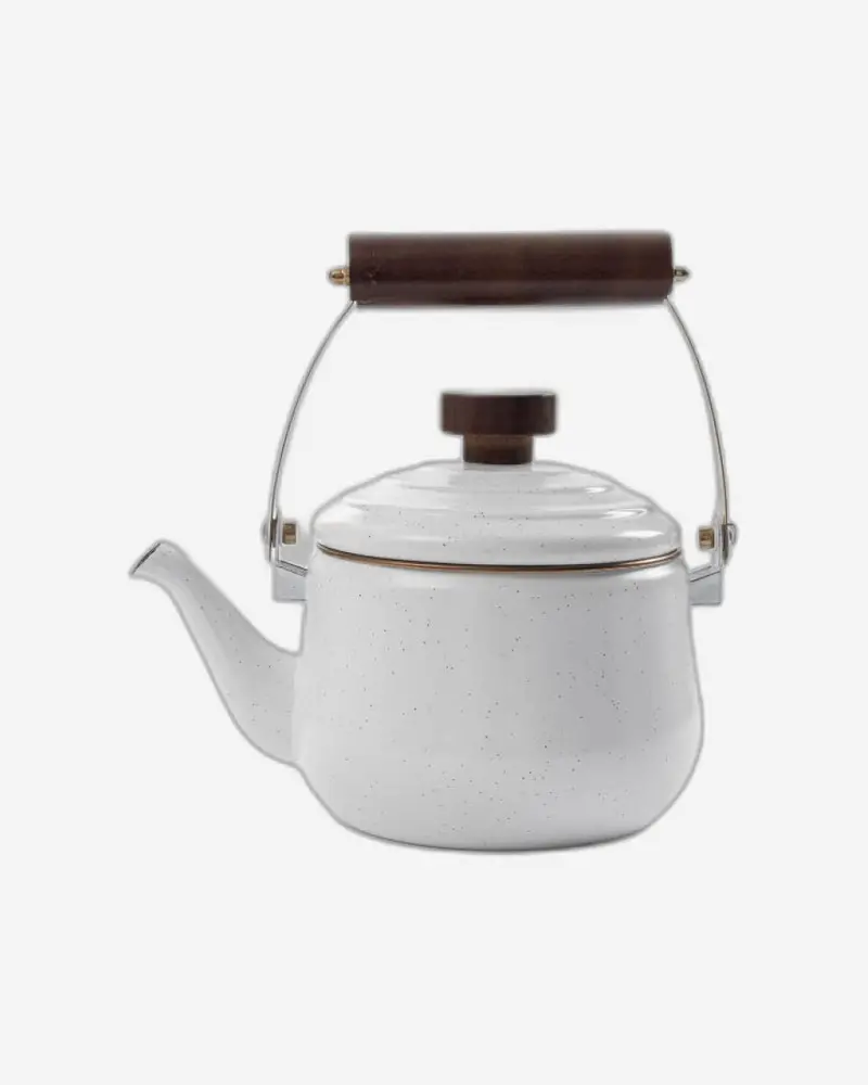 Barebones Eggshell Enamel Teapot 1