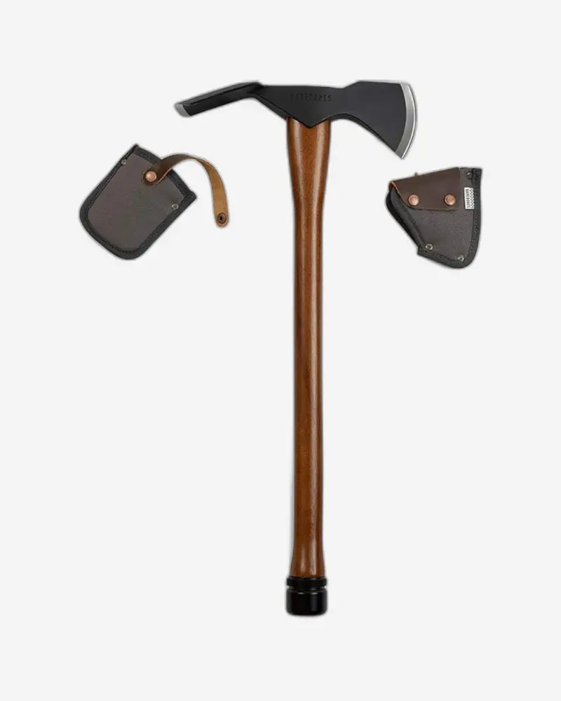 Barebones Pulaski Axe With Canvas Sheath – Dual-Function Firefighting Tool 1
