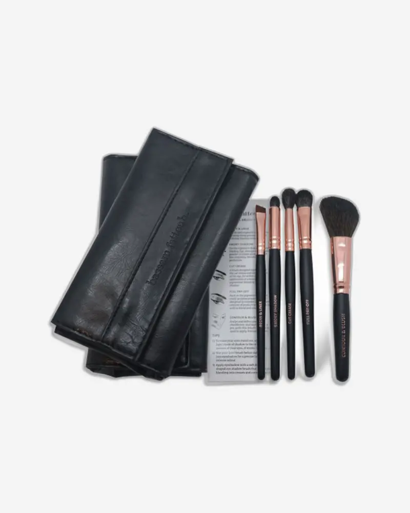 Bassam Fattouh Be Flawless 5-Piece Makeup Brush Set – Professional Synthetic Brushes 1
