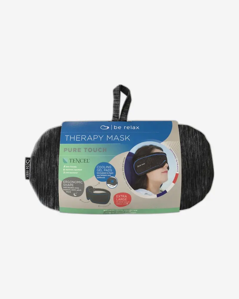 Be Relax Black Sleep Therapy Eye Mask For Restful Rest 1