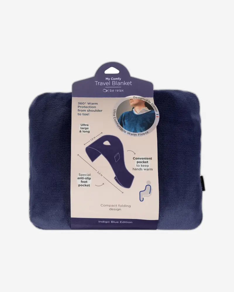 Be Relax My Comfy Navy Travel Blanket For On-The-Go Comfort 1