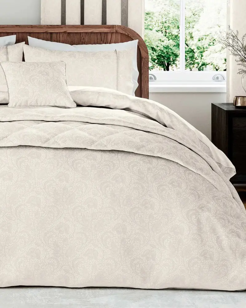 Bedeck Of Belfast Ashleigh Duvet Cover & Pillowcase – Cashmere Hue 1