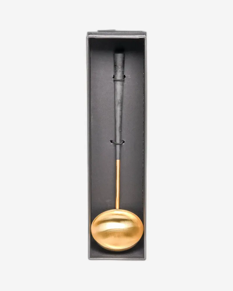 Belo Inox Neo Black With Gold Accents Soup Ladle – Elegant Gift Pack 1