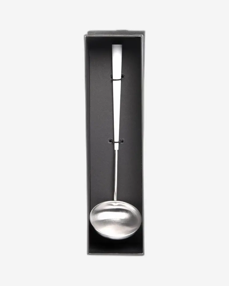 Belo Inox Neo White With Brushed Silver Soup Ladle – Modern Gift-Boxed Kitchen Essential 1