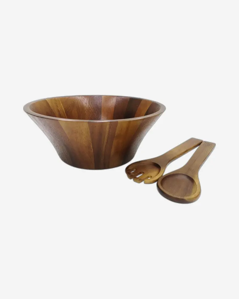 Billi Flare Large Salad Bowl With Serving Tools – Aca-Bhm-3-61A 1