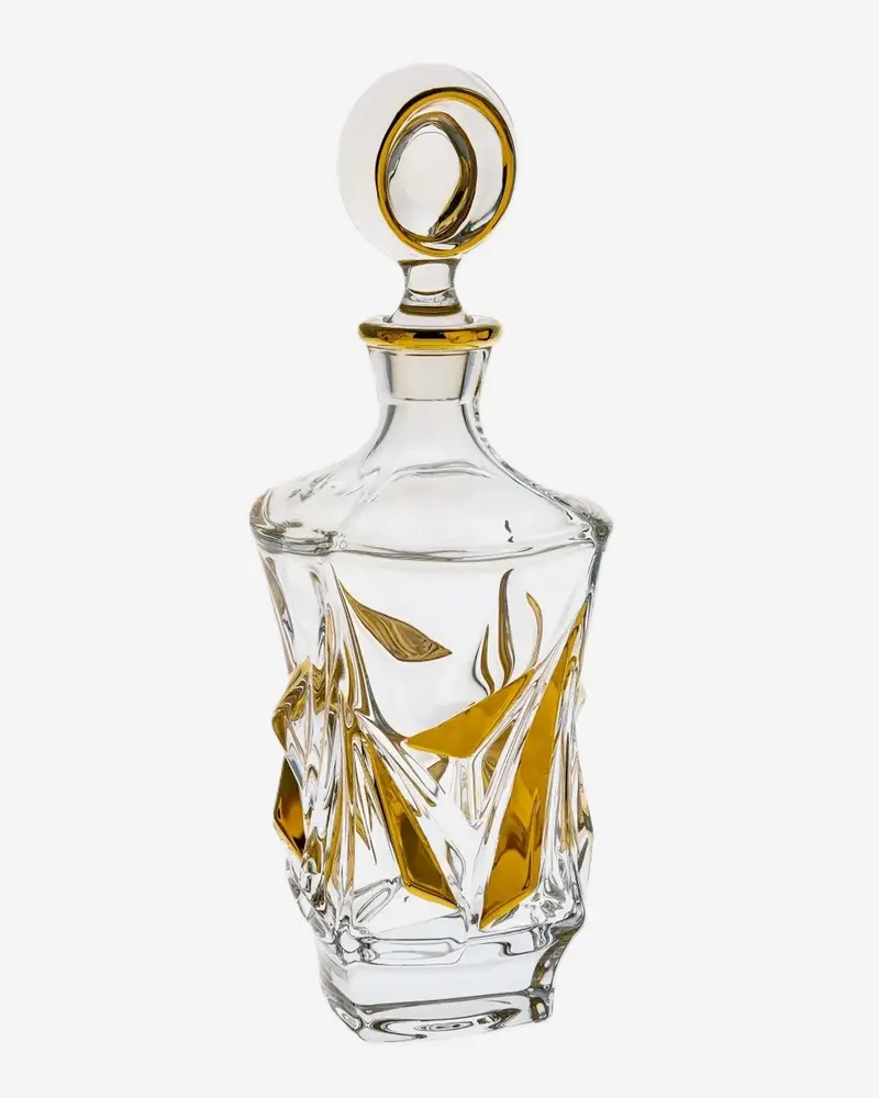 Bohemia Gold-Trimmed Non-Lead Decanter 1