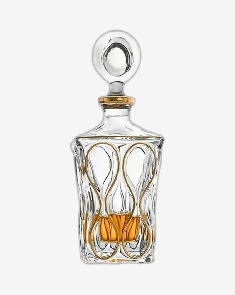 Bohemia Ocean Gold-Finished Lead-Free Crystal Decanter 1