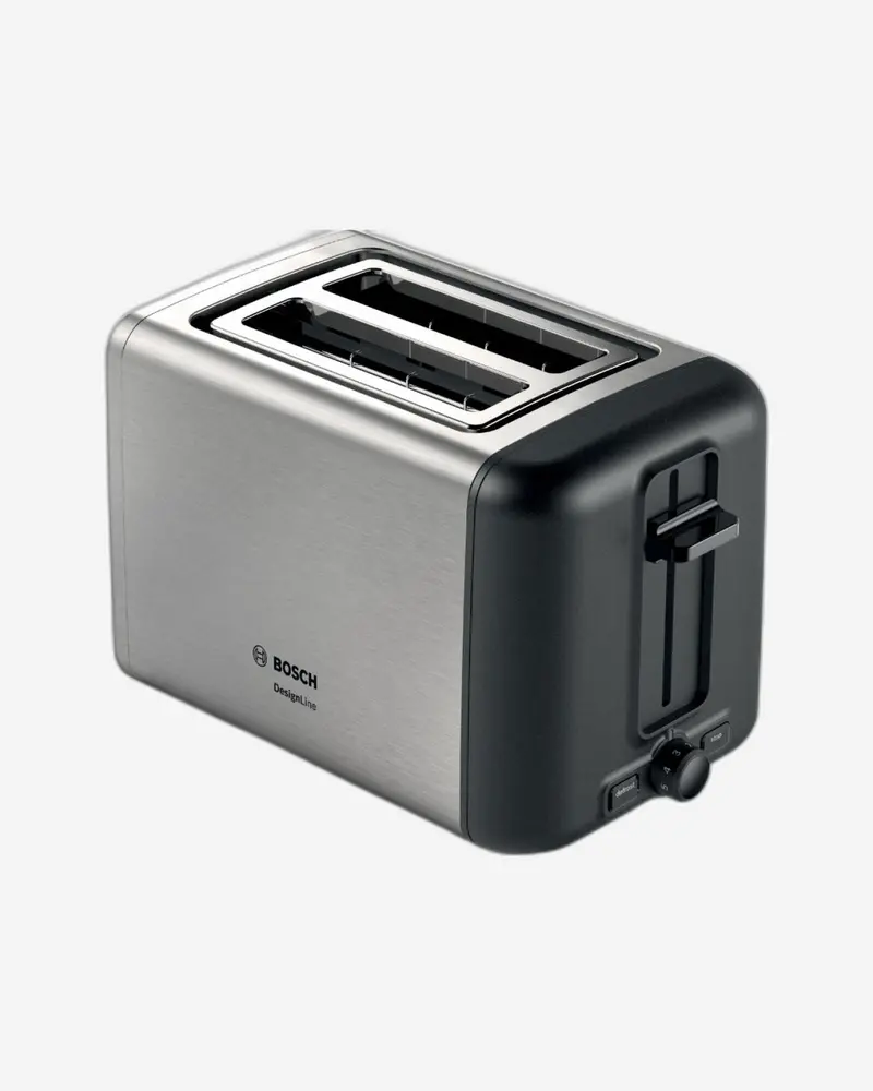 Bosch Designline Stainless Steel Toaster – Sleek Silver 2-Slice Version 1
