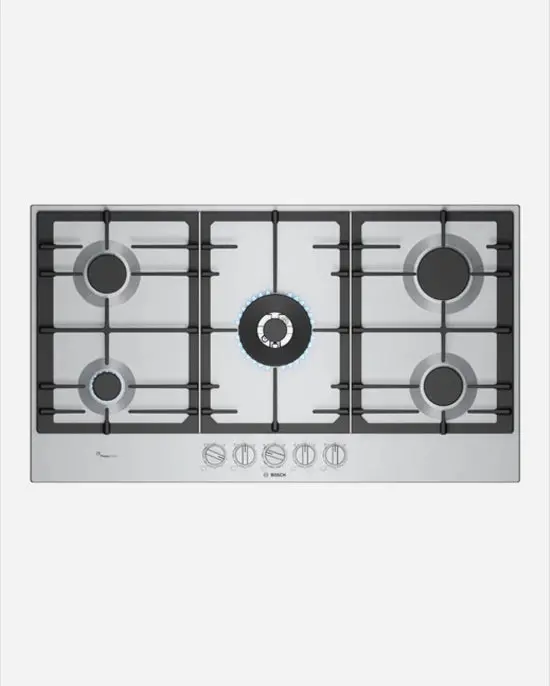 Bosch Flameselect Gas Hob – 5-Burner Stainless Steel Model 1