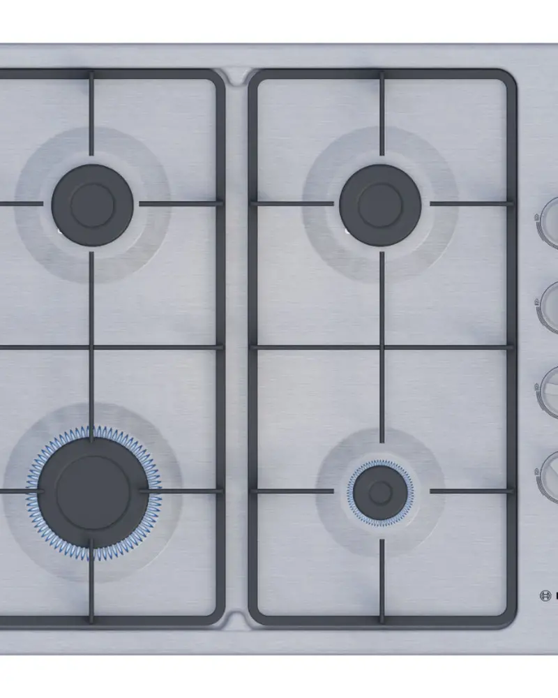 Bosch Series 2 60Cm Stainless Steel Built-In Gas Hob 1