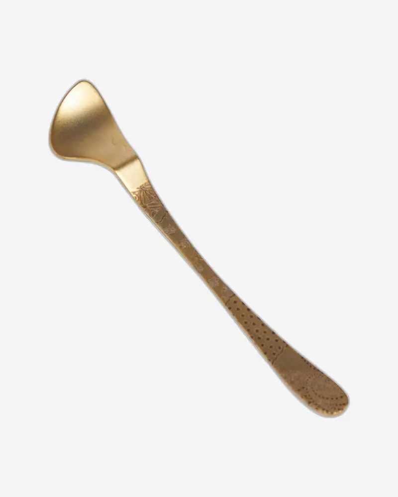 Butterfly-Design Matte Gold Tea Spoons – Artisanal 6-Piece Serving Set 1