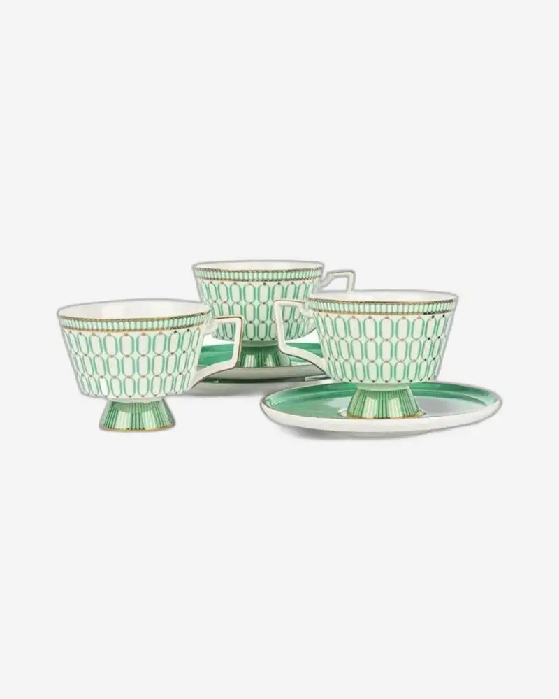 Chaozhou Verde Ceramic Cup And Saucer Set (4-Piece) 1