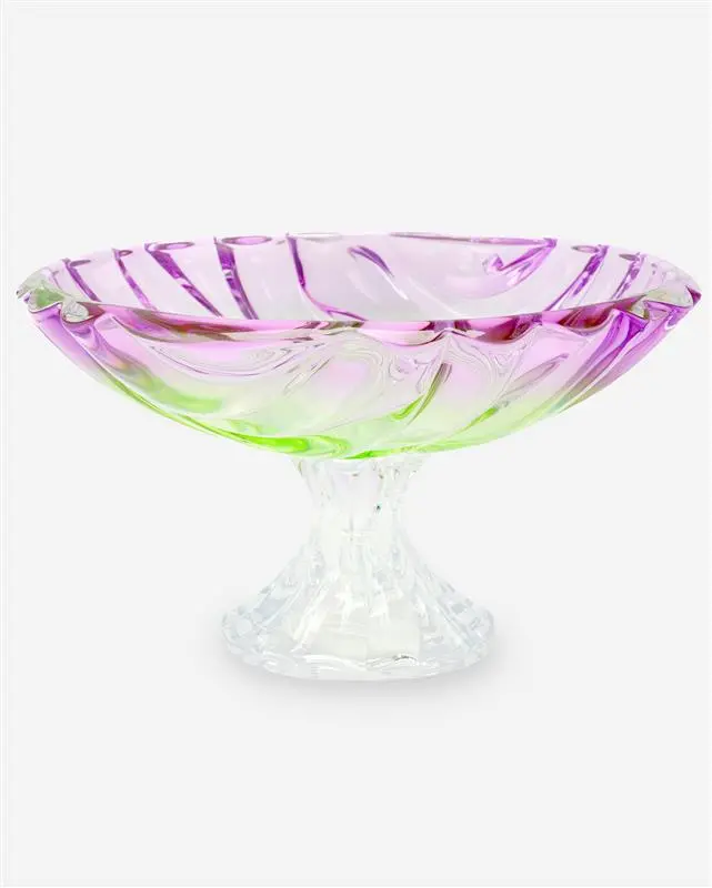 Che Crystal Bohemia Bamboo-Inspired Serving Bowl 1