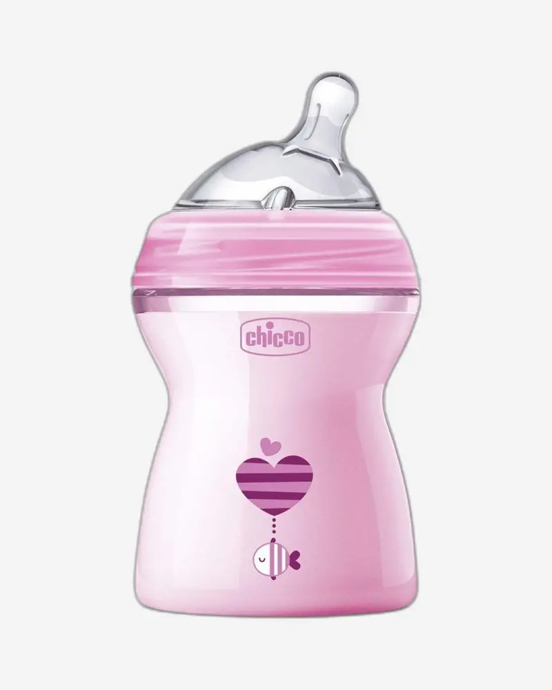 Chicco Natural Feeling 250Ml Baby Bottle – Pink (2+ Months) 1