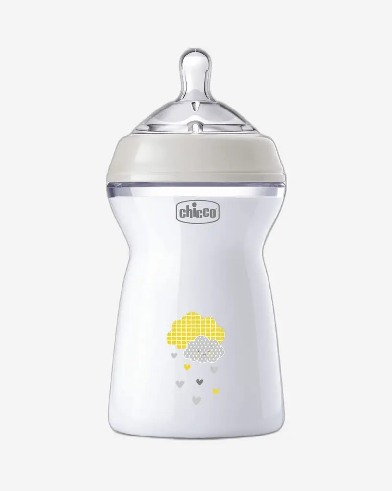 Chicco Naturalfeeling Bottle – 330 Ml, Fast Flow, Silicone Teat, Neutral Finish, 6+ Months 1