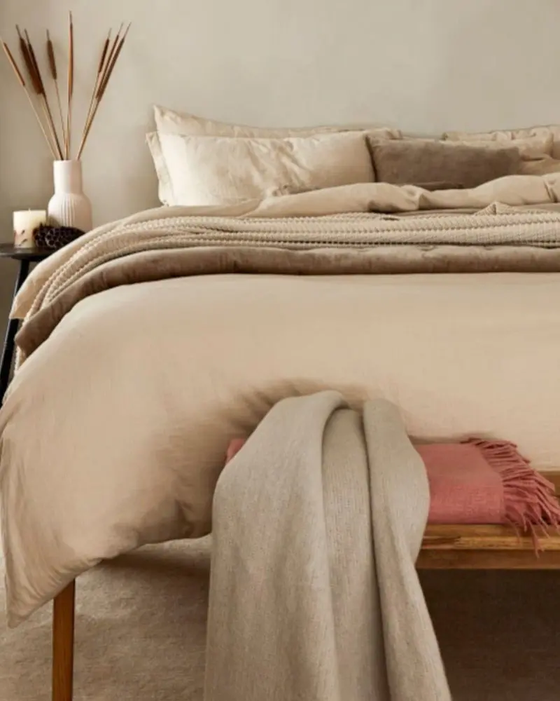 Christy Organic Cotton Retreat Oat Duvet Cover 1