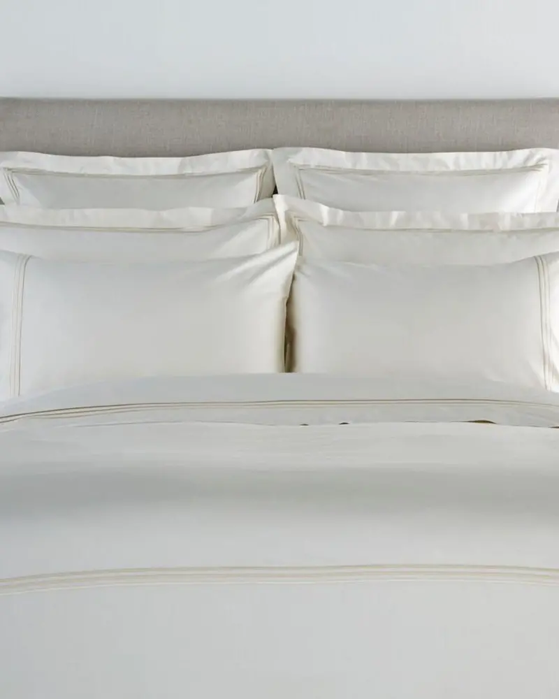 Christy Supima 500 Thread Count Cream Embroidered Bed Linen Set 1