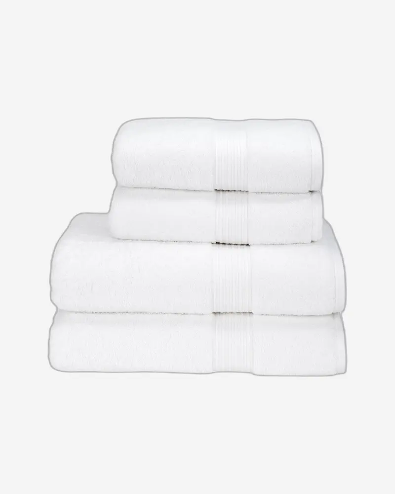 Christy Supreme White Bath Towels And Coordinating Mat 1