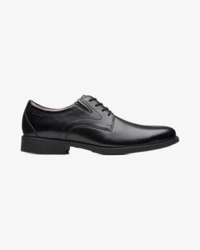 Clarks Whiddon Plain Leather Shoes – Wide Fit 1