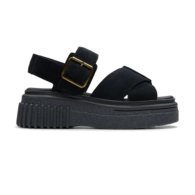 Clarks Women'S Evamar Wish Slip-On In Black Suede – Standard Fit 1