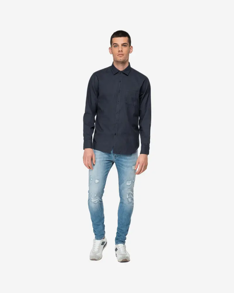 Classic Cotton Shirt With Chest Pocket 1