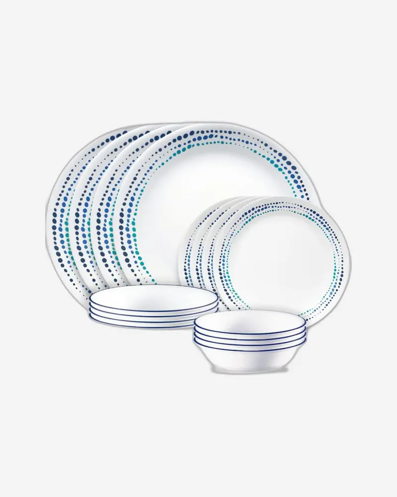 Corelle 16-Piece Ocean Blue Dinnerware Collection 1