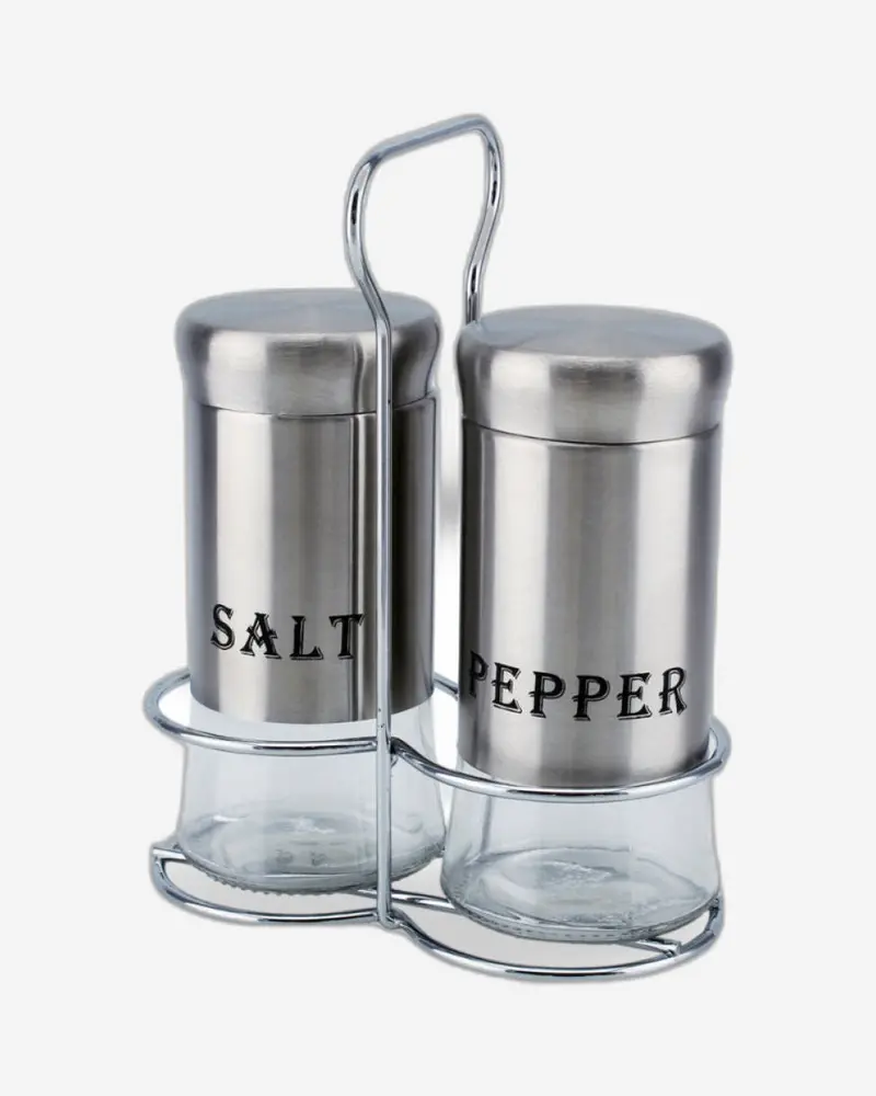 Cuisine Art 2-Piece Silver Salt And Pepper Shaker Set – 150Ml Capacity 1