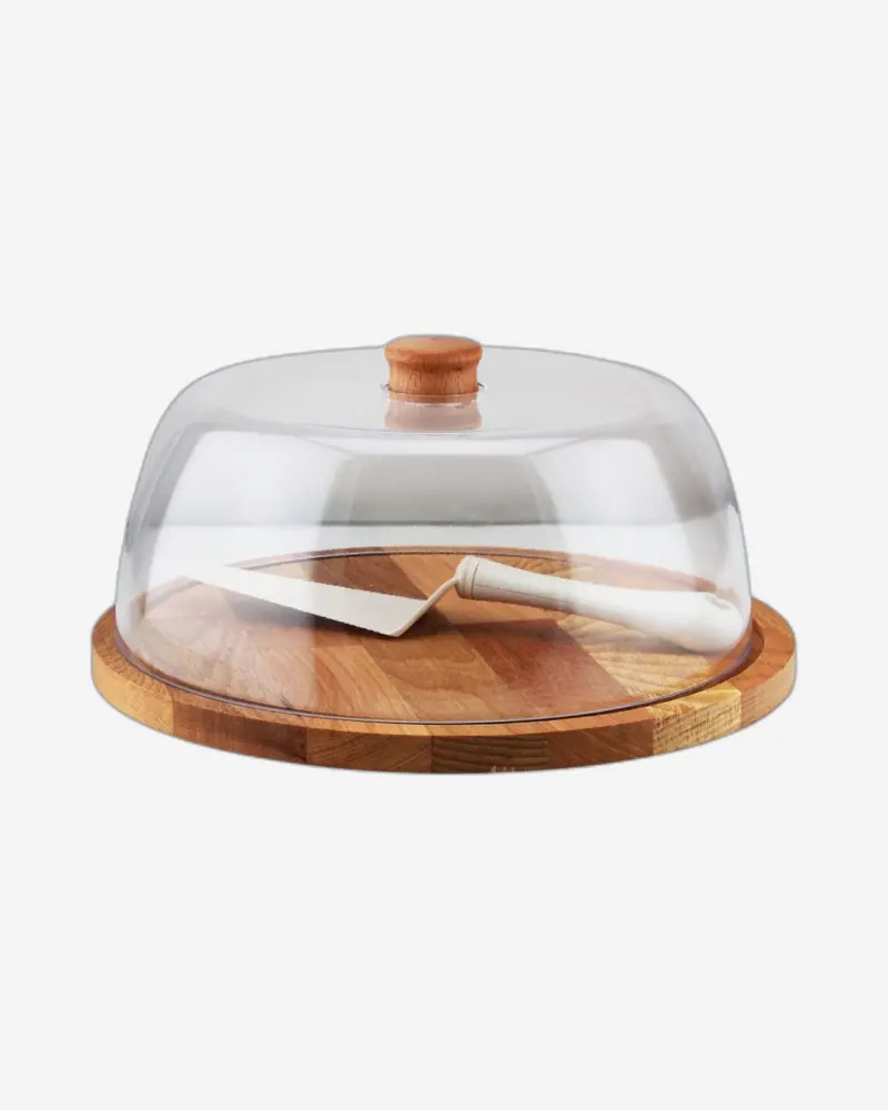 Cuisine Art 29Cm Wooden Tiered Cake Stand With Natural Finish 1