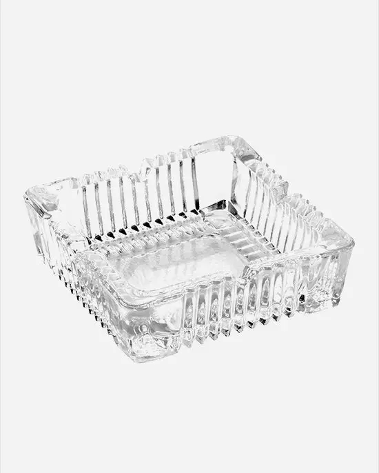 Cuisine Art 4-Inch Square Soda-Lime Glass Ashtray 1