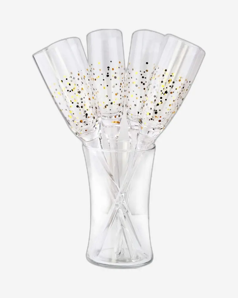 Cuisine Art Champagne Flute Set – 7-Piece Crystal-Style Stemware Collection 1