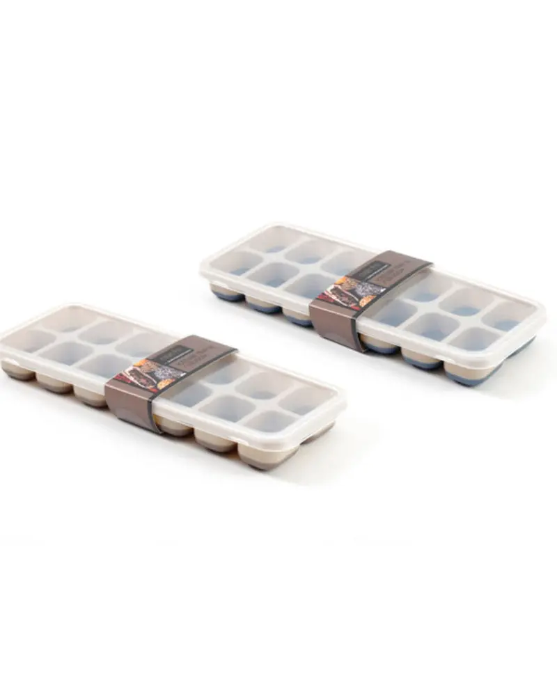 Cuisine Art Dual Ice Cube Tray – 25Cm Flexible Silicone Set (2-Pack) 1