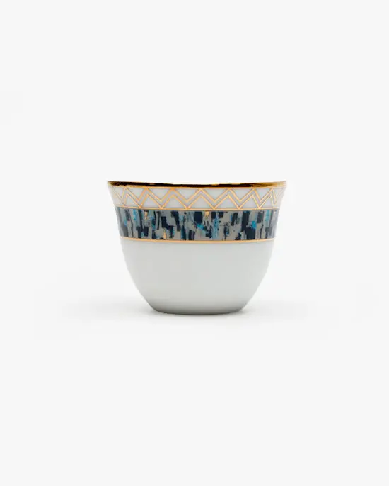 Dankotuwa Maurice Blue & Gold 12-Piece Cawa Coffee Cup Collection 1