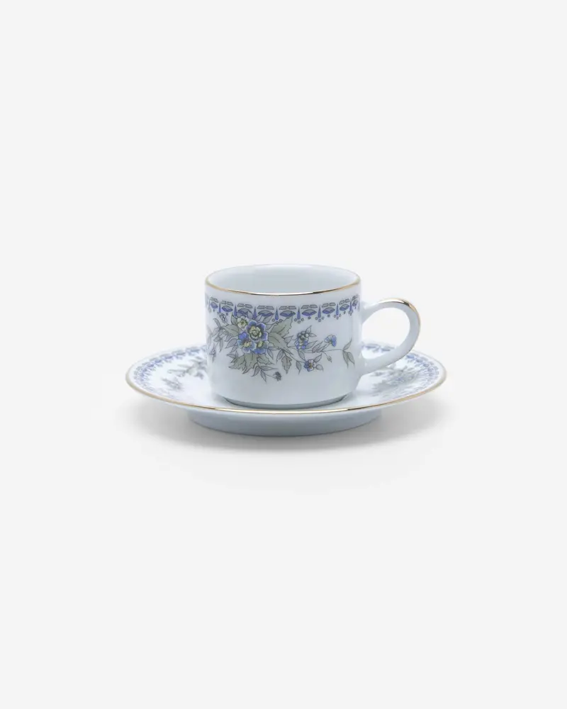 Dankotuwa Treasure Gold Ceramic Coffee Cup And Saucer Set 1