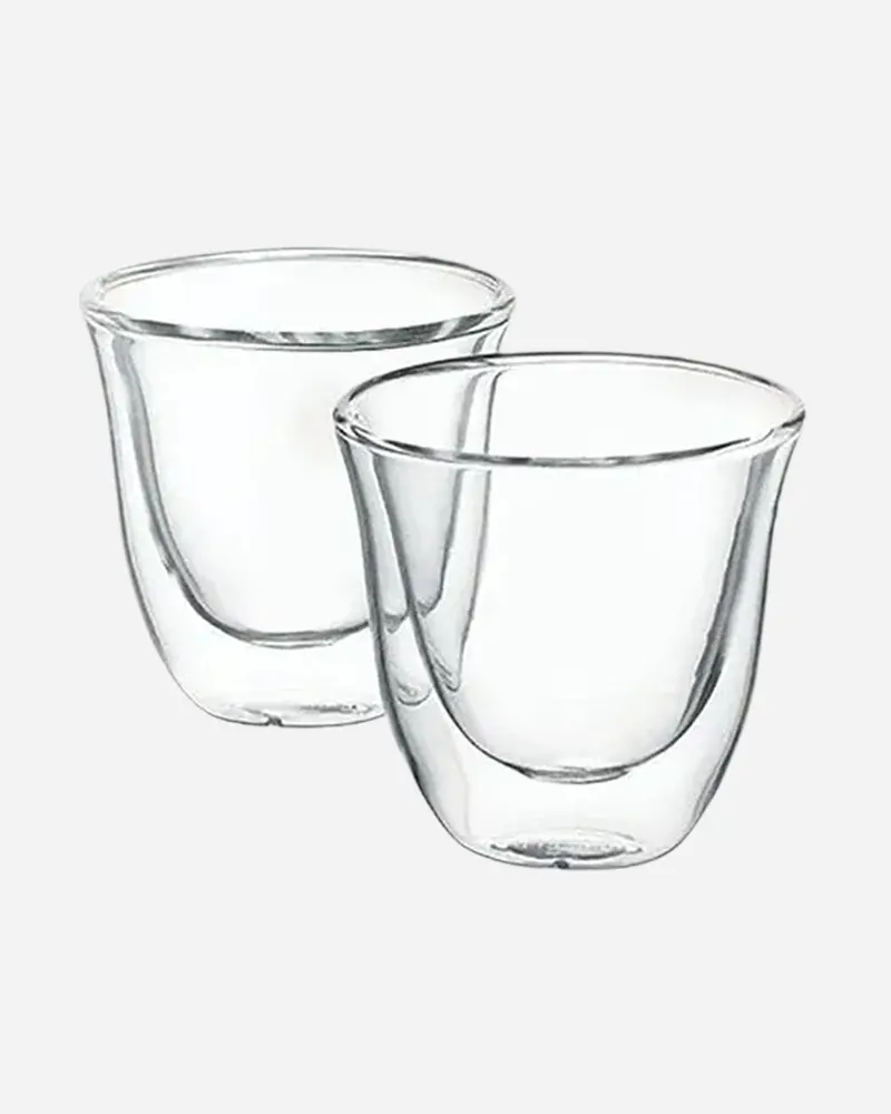 De'Longhi Espresso Glass Set – 2-Piece Tempered Glass Pair For Authentic Service 1