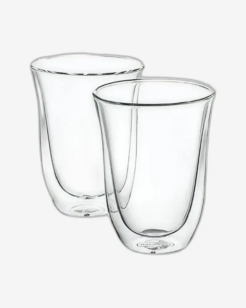 De'Longhi Latte Macchiato Thermo Glass Set – 2-Piece Insulated Serving Duo 1