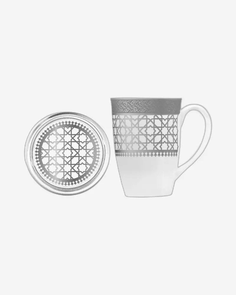 Dimlaj Cordoba Mug And Cover Collection – 4-Piece Platinum 1