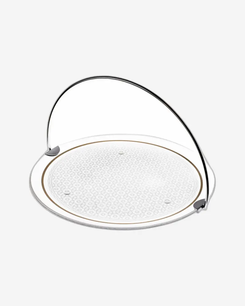 Dimlaj Ivory Gold-Handle Serving Tray – Large Elegant Design 1